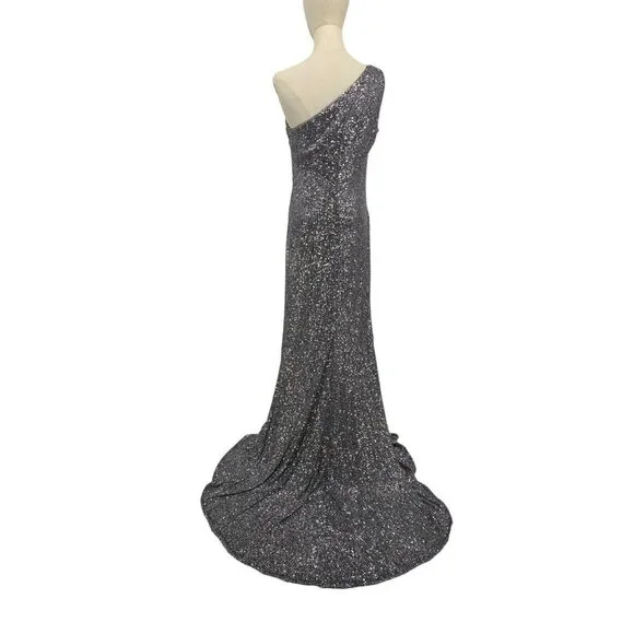 Pronovias The Party Edit Glamour Dress Silver Long Gown Prom‎ 8 Formal Designer
